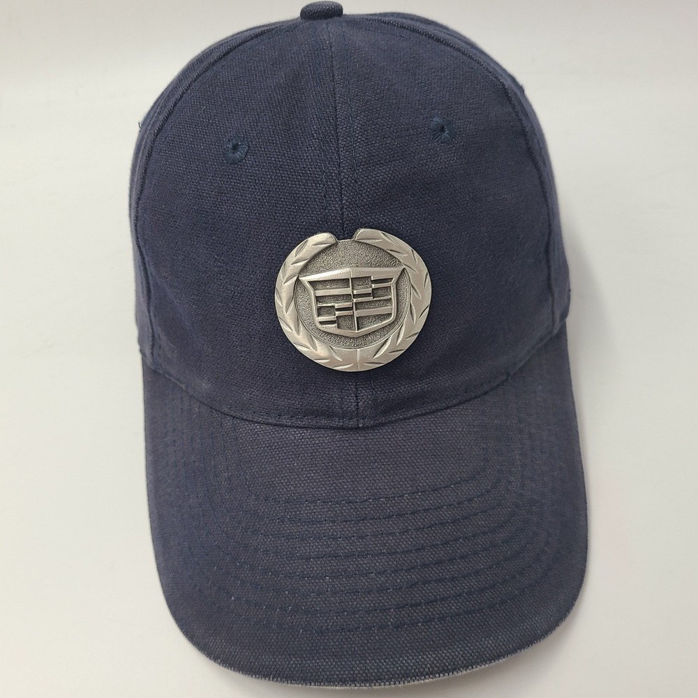 Cadillac Hat Strapback Blue Silver Metal Logo Fersten Worldwide Cars Casual Men